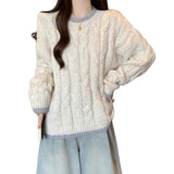 Wind Milk Jasmine Knitted Sweater Soft Sweater Women's Winter New Large-Size Fat Long