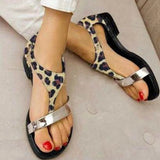 Women's Sandals Summer Shoes for Women 2021 Beach Low Heel Clip Toes Buckle Strap PU Leather Female Sandalias