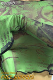 Graphic Print Green Mesh Sheer T-shirt Long Flare Sleeve Slim Crop Tops Sexy See Trough Women Tops Y2K Vintage Grunge-Outfit