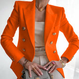 Women's Clothing Autumn And Winter New Solid Color Fashion Casual 2025 Suit Short Coat
