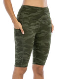 Women High Waist Gym Short Sport Leggings Phone Pockets Jogging Running Trainning Stretchy Fitness Gym