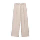 New Double Waistband Wide-Legged Pants Casual Pants 1608225-Outfit