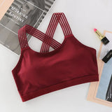 Women Fitness Bra Shockproof Sports Bras Breathable Athletic Gym Vest Tops