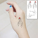 Water Transfer Tattoo Sexy Red Lips Print Tattoo Body Art Waterproof Temporary Fake Flash Tattoo for Man Woman Kid
