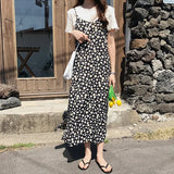 Floral Print Flower Holiday Date Beautiful Long Dresses Hot Sales Summer Sleeveless A Line Fresh Cute Sweet Korean Chic