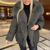 And Winter New Fashion Women's Temperament Elegant Hooded Long Cotton