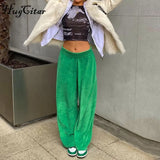 2021 Velvet Wide Leg Pants Loose Autumn Winter Clothes Women Sweatpants Fashion Bottoms Streetwear Casual