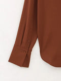 2023 Women Summer Loose Shirts Blouses Tops Fashion Solid Asymmetry Drawstring Female Street V-Neck Top Smock Clothing-Outfit