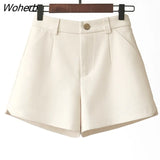 Women Office High Waist Mini Wide Leg Trousers Summer 2021 Harajuku Korean Style Feminino All-match Business Ins Tender-Outfit