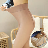 Leggings Women Winter Thicken Pantyhose Lined Socks Translucent Pant Sexy Slim Hosiery Super Elastic High Waist