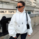 2020 Winter Joggers Khaki Pants Set Tracksuit Women Outfits Ruched Long Sleeve Hoodies Tops And Sport Pants Two Piece