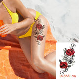 Waterproof Temporary Tattoo Sticker Sexy Letter Pattern Totem Tatoo Water Transfer Fake Tatoo Flash Tatto Woman Man 14.8*21