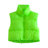Color Women's Clothing 2025 Spring And Autumn 2025 New Cotton Vest Zippered Arma