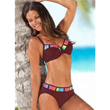 2021 Black Bikini Set Swimwear Women Print Swimsuit Push Up Polka Dots Plus Size Bathing Suit Beachwear Biquini
