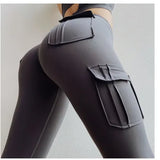Fashion Solid Color Legging Sexy Small Foot Trousers Women's High Waist Fitness