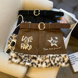 Camouflage Fine Lattice 100-Fold Skirt High-Rise Thin Short Model Of Folding Skirt A Word Jk Bag Hip