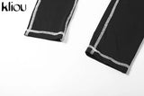 Kliou Solid Halter Jumpsuit Women Sexy Mock Neck Sleeveless Backless Body-Shaping One Piece Jurk High Street Female