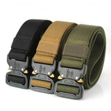 Men's Nylon Outdoor Tactical Belts Military Waist Belt with Metal Buckle Adjustable Heavy Duty Training Waist