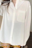 Oversized Blue Shirts Womens Spring Autumn Blouses Fashion OL Blusa Tops Casual Solid Long Sleeve White Shirt Oversize-Outfit