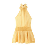 Women's Dress 2025 New Temperament Fashion Hanging Neck Density