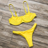 Sexy Women Underwire White Bikini Push Up 2019 New Arrival Beach Straps Backless Low Waist Swimsuit Female Biquini