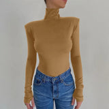 Long Sleeve Elegant High Cut Bodysuit 2020 Women Winter Fall Clothes Backless Sexy Club Outfits Party One piece Body-Outfit