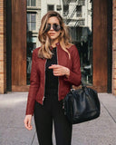 2020 Spring Autumn Fashion Stand Button Women's Jackets Casual Bodycon Solid Long Sleeve Zipper Lady Pilot Jackets