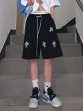 Gothic Punk Basketball Shorts Summer Men Women Wide Leg Pants Half Pant Baggy Oversized Short Harajuku Streetwear Female