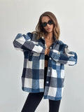 New Casual Long-Sleeved Open Shirt Plaid Shirt For