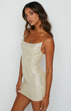 Woherb Sexy Sequins Straps Sleeveless Mini Dress 1127-0-Outfit