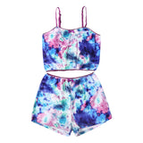 Hot Women 2 piece set Velvet Sleepwear Sexy Spaghetti Strap Shorts Pajamas Suit Ladies Casual Sleepwear Female Pajama Party