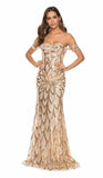 Formal Sequin Off Shoulder Long Evening