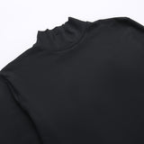 Sexy Two Piece Set Long Sleeve Crop Top High Split Bandage Long Skirt Set Club Outfits Summer and autumn XY23461G1-Outfit