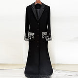 Star Fashion Heavy Industry Nails And Studded Suit Dress Dress Fishtail