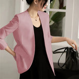 Suit Spring And Autumn New Cushion Shoulder Casual Fashion Temperament Slimming Professional OL Small Suit Coat