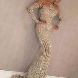 Long Dress Women Sleeveless Solid Sequin Evening O Neck High Street Dance Wedding Prom Party Night Fashion Dresses