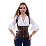 Steel Bone Gothic Body Suit Court Back Back Clip Harness Jacket-Outfit