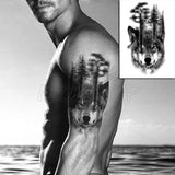 Temporary Tattoo Stickers Hands Together Peace Cross Fake Tatto Waterproof Tatoo Back Leg Arm Belly Big Size for Women Men