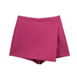 Shorts Skirts for Women, High Waist, Side Zipper, Female Skort, Chic Fashion-Outfit
