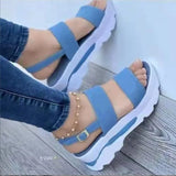 2022 Fashion Wedge Female Platform Buckle Strap Street Summer Shoes Punk Beach Wedges Women Sandals Chunky Sandalias De