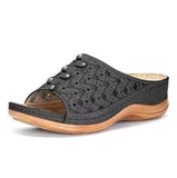 Women Slippers Rome Retro Casual Shoes Thick Bottom Wedge Open Toe Women Sandals Beach Slip On Slides