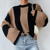 And Winter New Lace V-Neck Marinde Jersey Casual