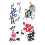 Pink Bloom Rose Water Transfer Fake Tattoo Stickers Women Body Chest Art Temporary Waist Bracelet Flash Tatoos Flower For
