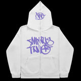 New High Street Hip-Hop National Tide Printing Zipper Clothing Fashion Fashion Couple