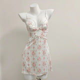 Women's Summer Ice Wire 2025 New High-End Pure-Want Little Breast With Breast Pads With Pyjamas Sexy Pajamas Sexy Pajamas