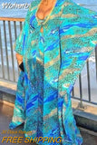 Piece Set Women Tracksuit Summer Clothes African Dresses for Women Chiffon Print Long Dress Top Wide Leg Pants Suits Outfits-Outfit
