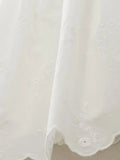 2023 Women Summer Mini Strap Dress Fashion Sweet Solid Embroidery Floral Female Elegant Street Dresses Clothing-Outfit