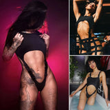 Women Bandage Romper Playsuit Sleeveless Ladies Women Bodysuit Leotard Thong Bodysuit Sleeveless Hollow out Jumpsuit Tops 601-1-Outfit