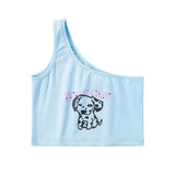 Harajuku Fashion Crop Top Camis Women Japanese Girl Chic Soft Sister Cute Bear ide Outside Wears Thin Short Camisole