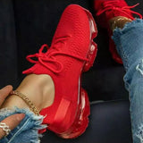 Breathable Sneakers 2021 Spring New Color Matching Mesh Lace Up Ladies Casual Shoes Outdoor Flat Sport Vulcanized